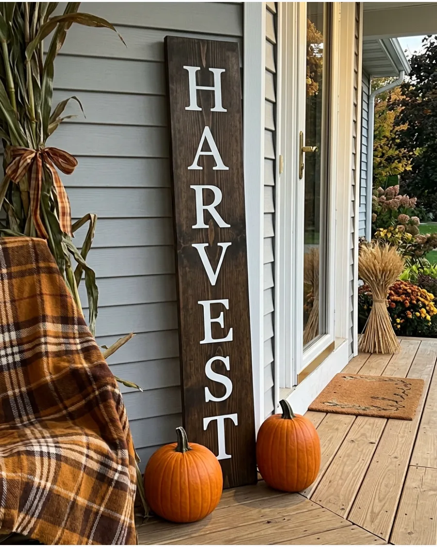 51. DIY Harvest Porch Sign