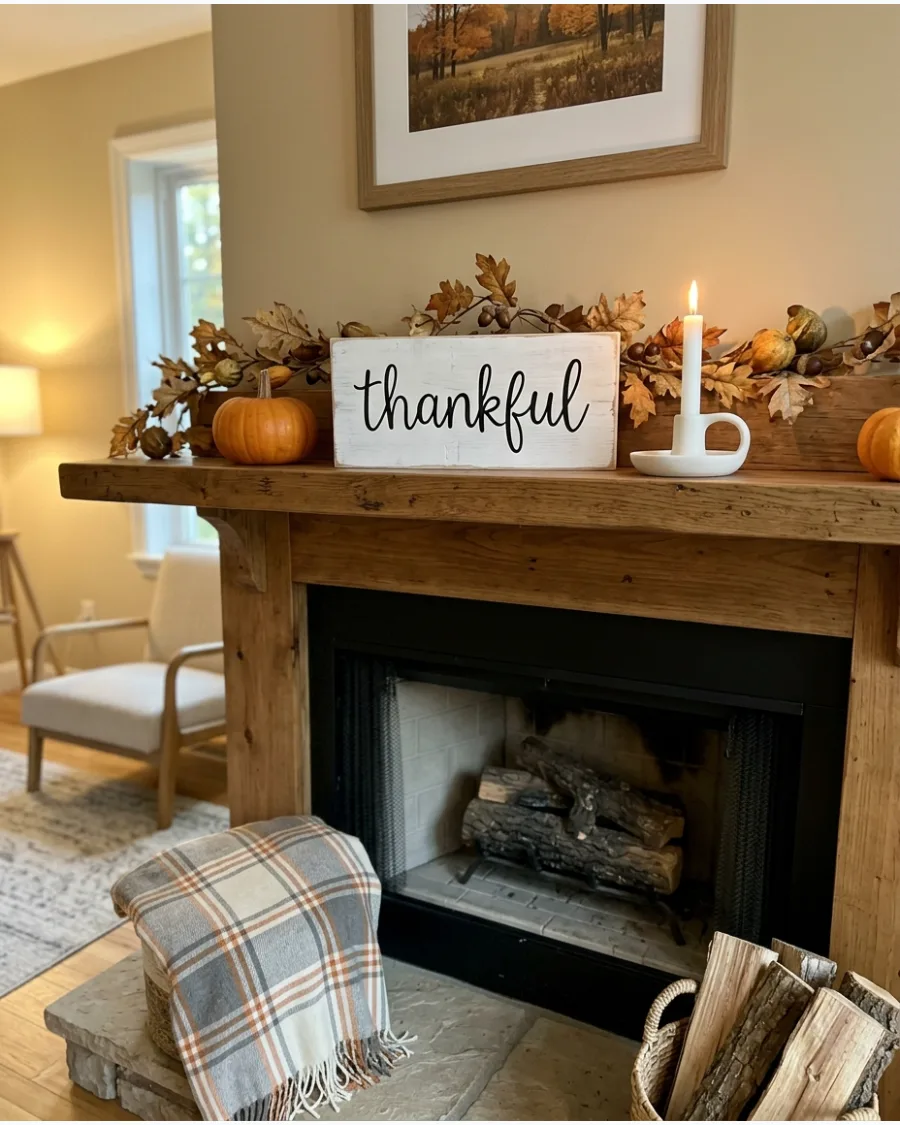 57. DIY Thankful Wood Sign