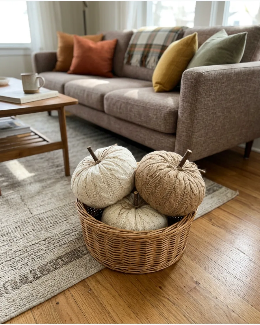 6. DIY Sweater Pumpkins