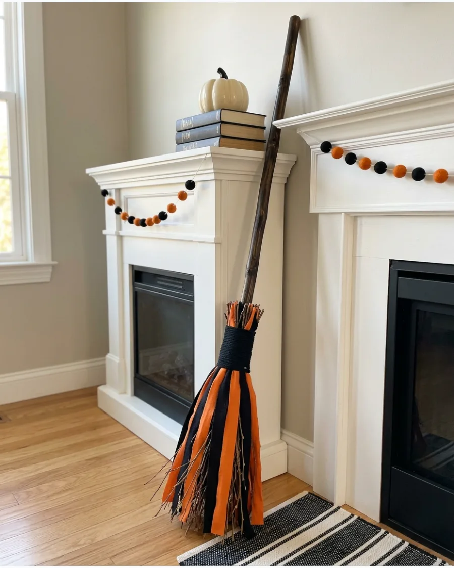 26. Orange-and-Black Witch Broom