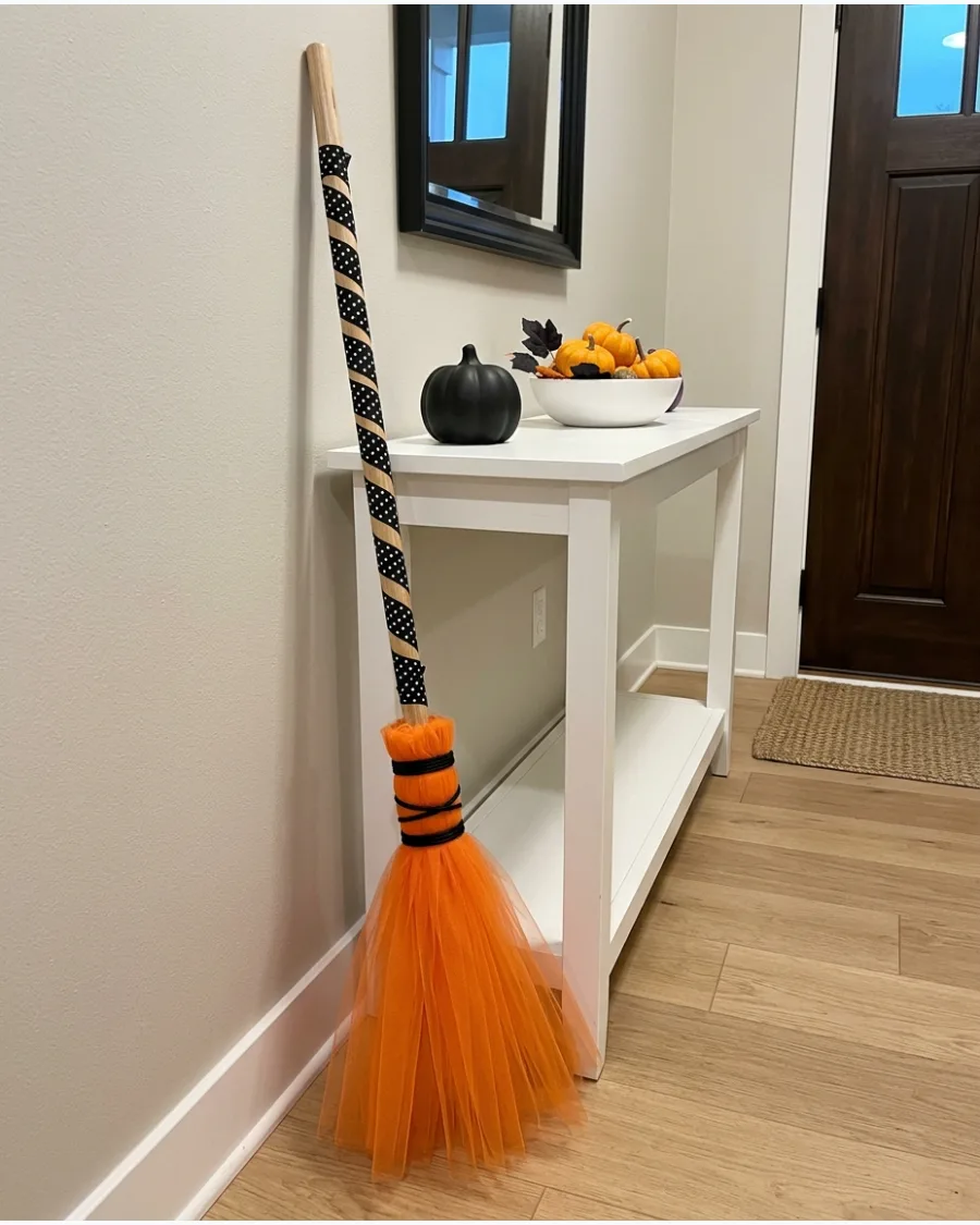 29. Polka-Dot Ribbon Broom