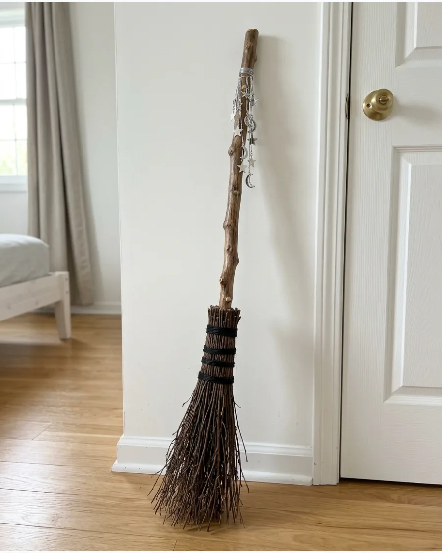 38. Moon and Stars Witch Broom