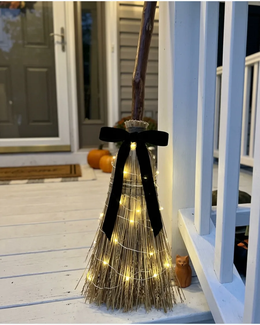 41. Fairy-Light Witch Broom