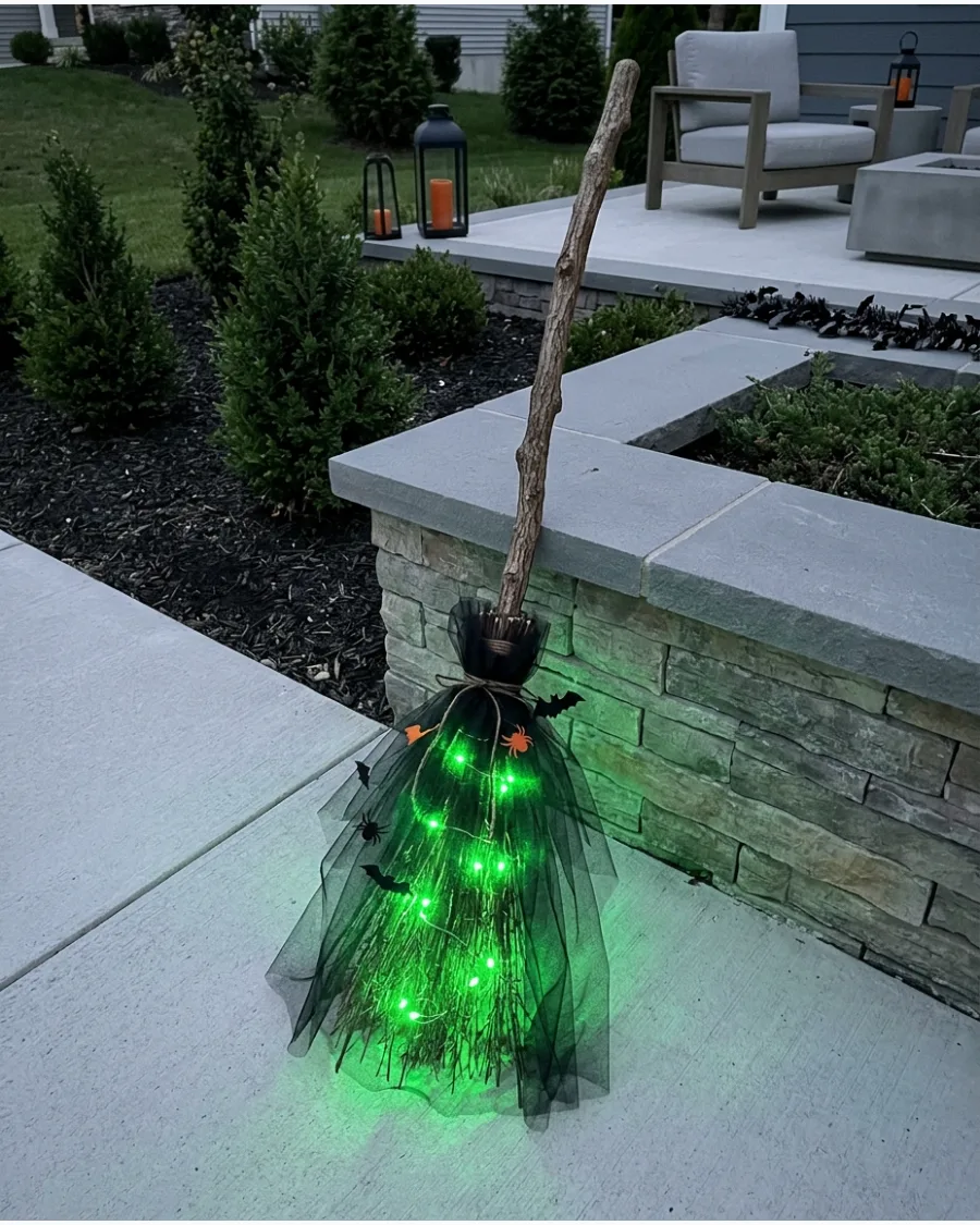 43. Green Glowing Witch Broom