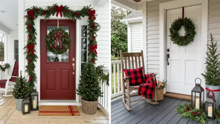 60 Farmhouse Christmas Porch Ideas