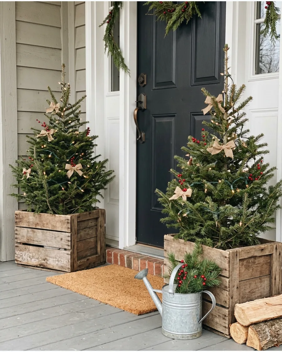 24. Christmas Trees in Wooden Crates