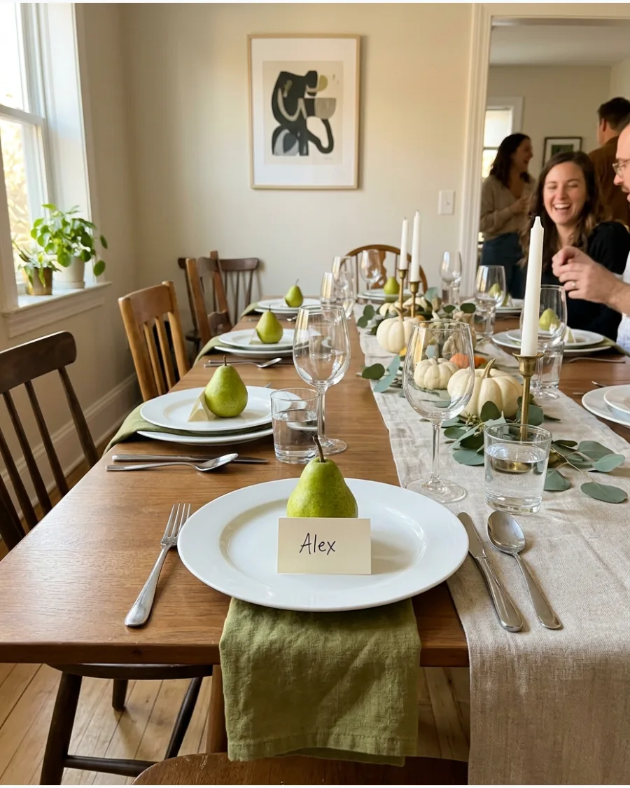 32. Handwritten Friendsgiving Place Card Table