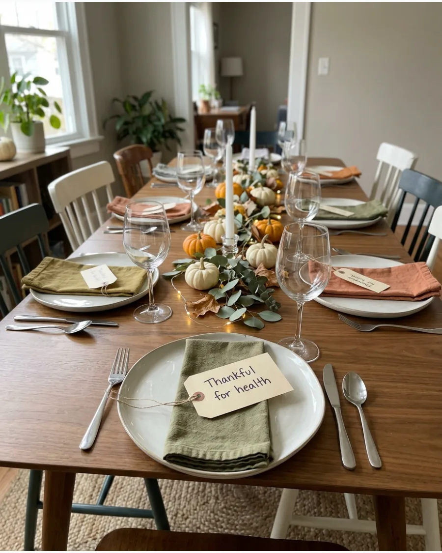 36. Thankful Note Friendsgiving Table
