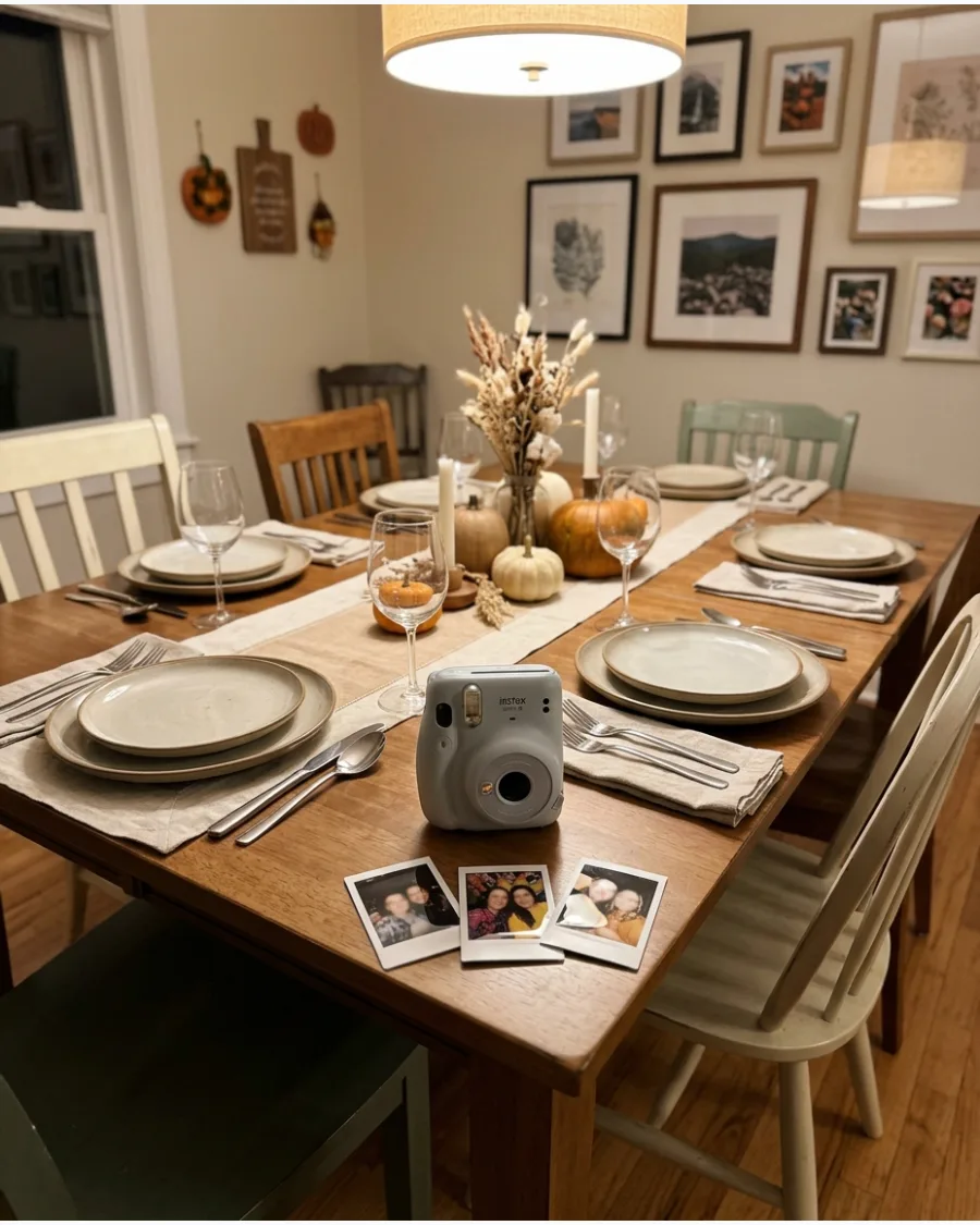 37. Polaroid Friendsgiving Tablescape