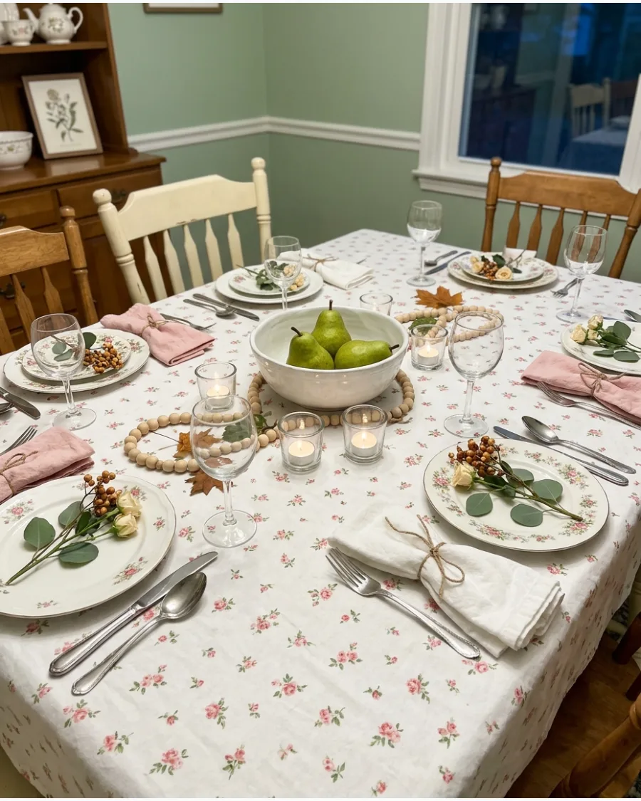 57. Cottagecore Friendsgiving Tablescape