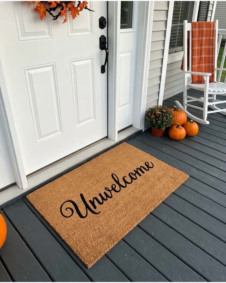 12. Unwelcome Halloween Doormat