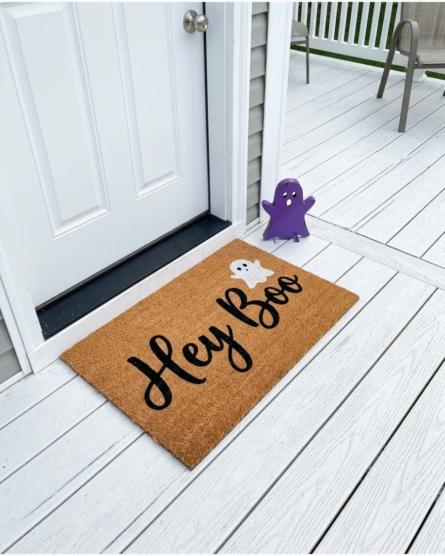 2. Hey Boo Halloween Doormat