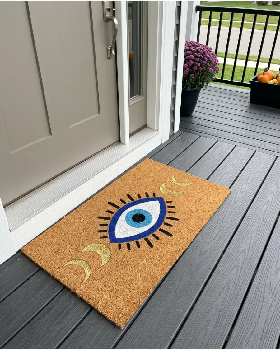 32. Evil Eye Halloween Doormat