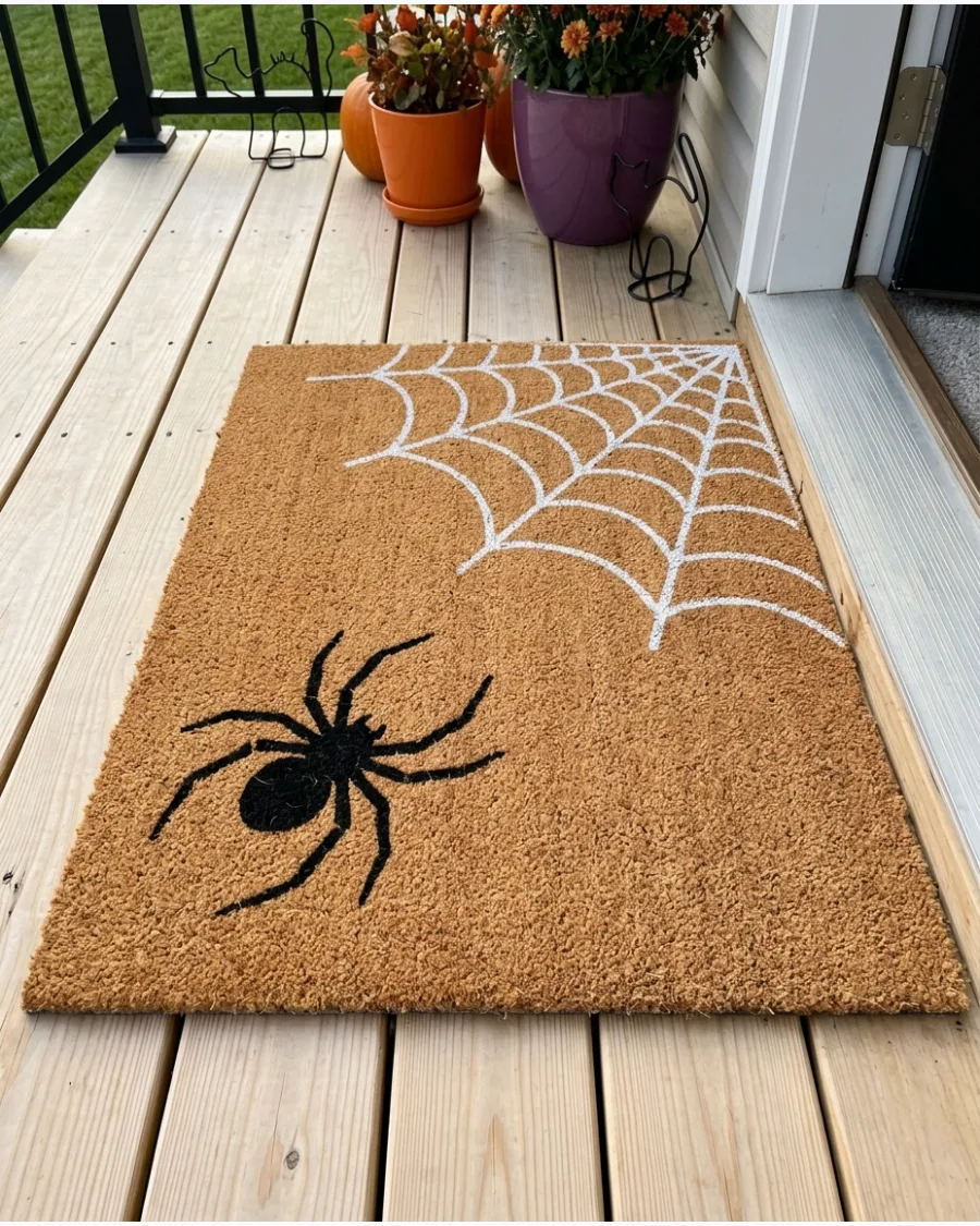 39. Spiderweb Corner Doormat