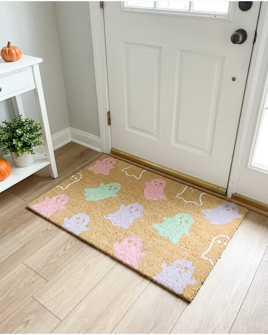 4. Pastel Ghost Doormat
