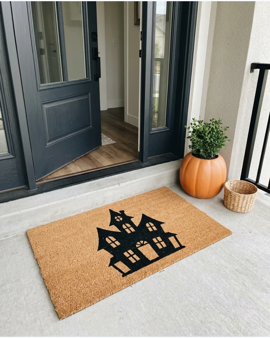 44. Personalized Haunted Home Doormat