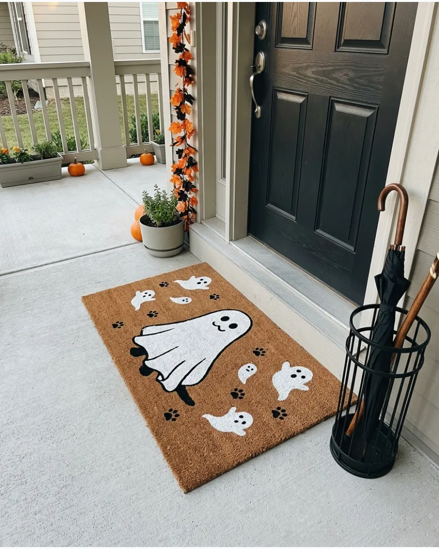 7. Ghost Dog Halloween Doormat