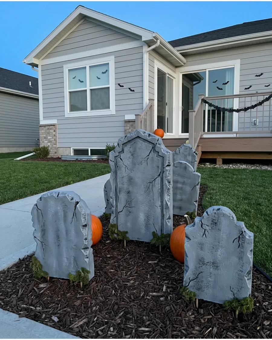 1. Weathered Foam Tombstones