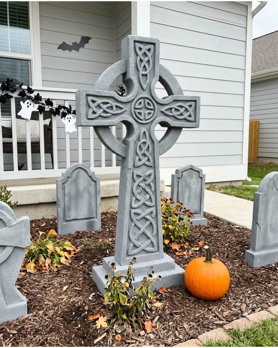 11. Celtic Cross Tombstone