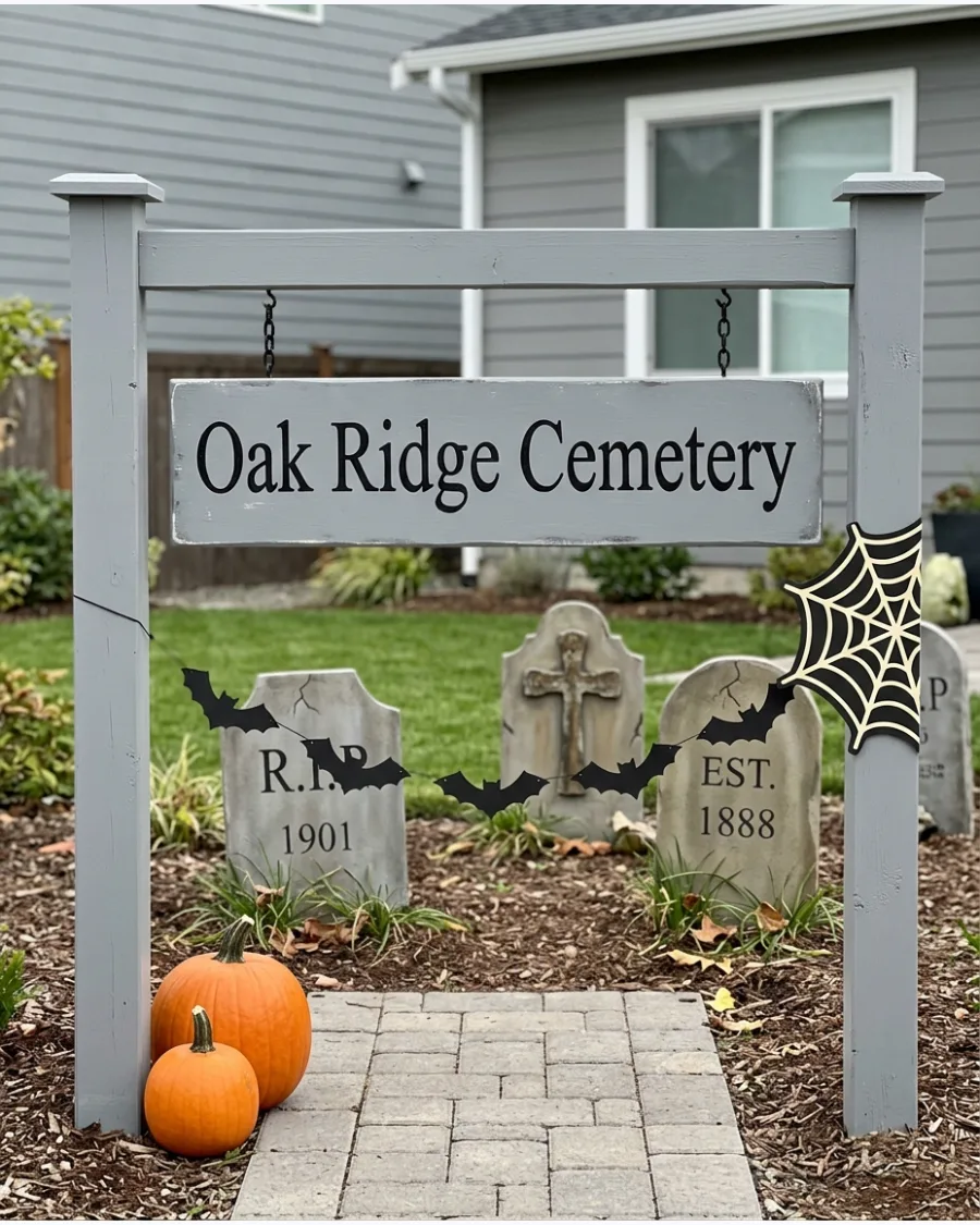 23. Cemetery Name Sign