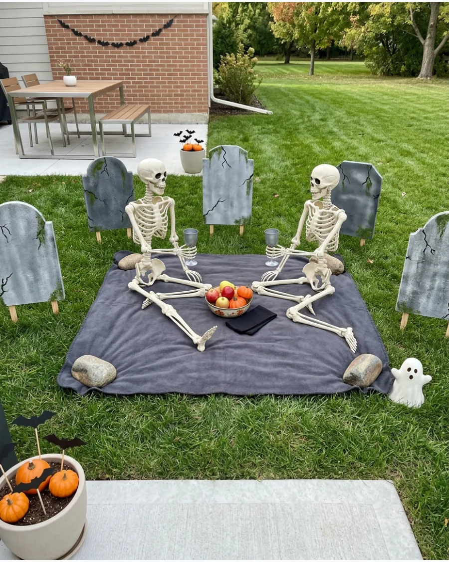 32. Skeleton Picnic in the Cemetery