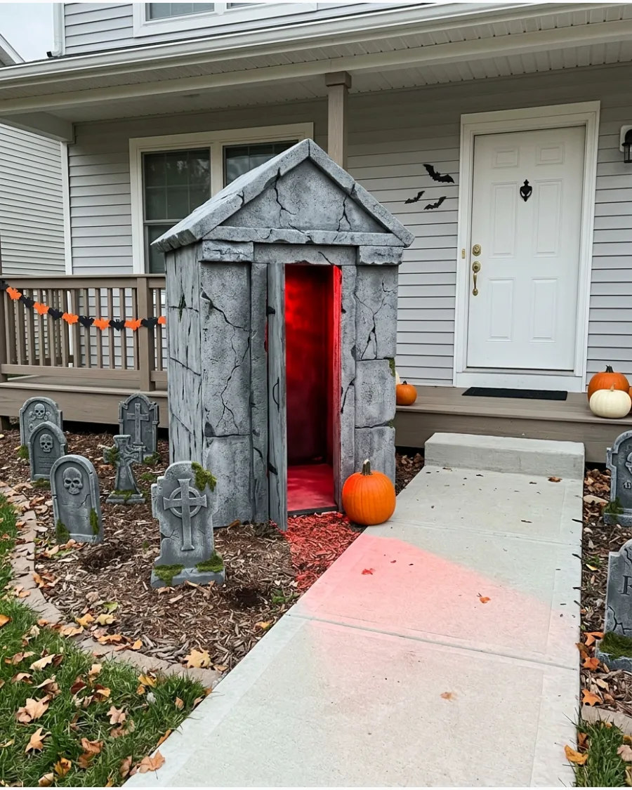 46. Red Haunted Mausoleum Light