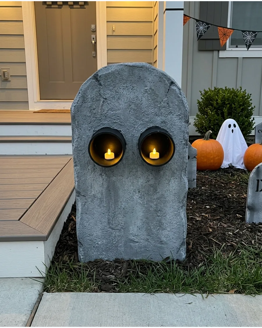 49. Recessed Glowing Tombstone Eyes