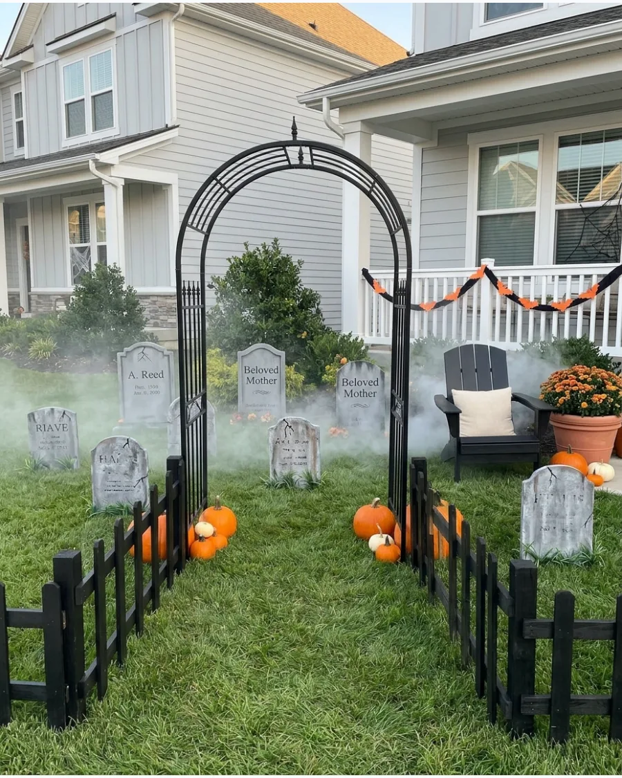 60. Complete Abandoned Cemetery Display