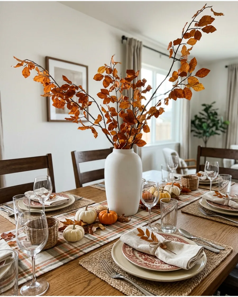 22. Foraged Branch Thanksgiving Tablescape