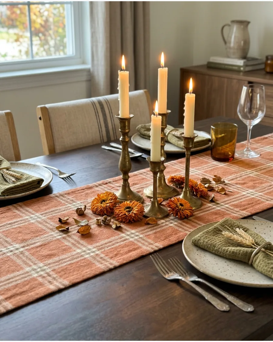 28. Vintage Brass Thanksgiving Tablescape