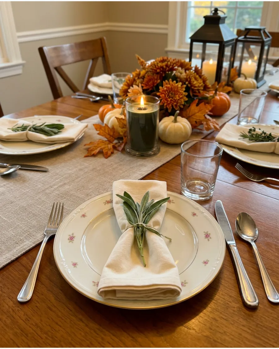 34. Heirloom China Thanksgiving Tablescape