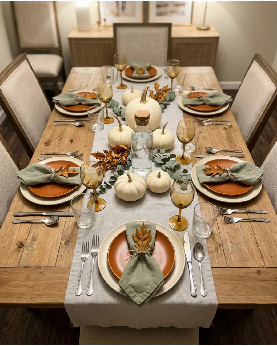 37. Rustic Farmhouse Thanksgiving Tablescape