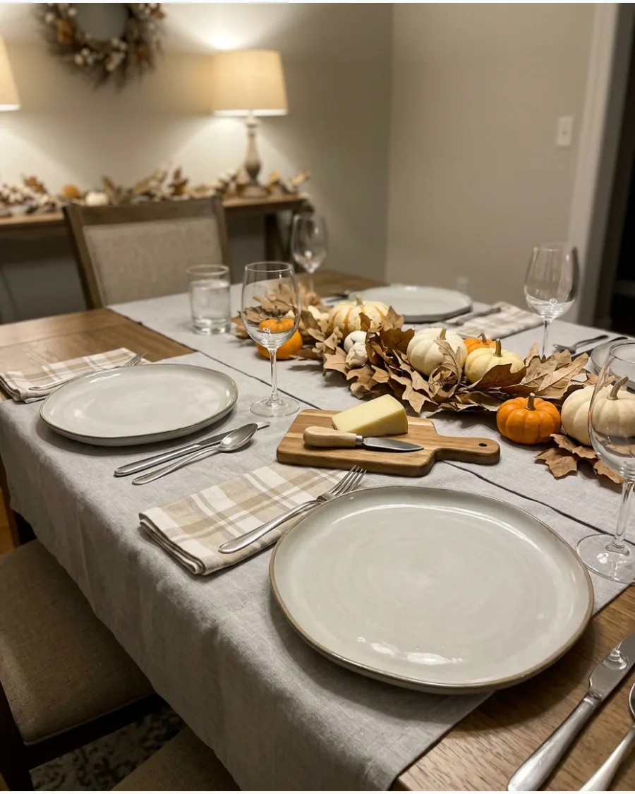 43. Stoneware Farmhouse Thanksgiving Tablescape