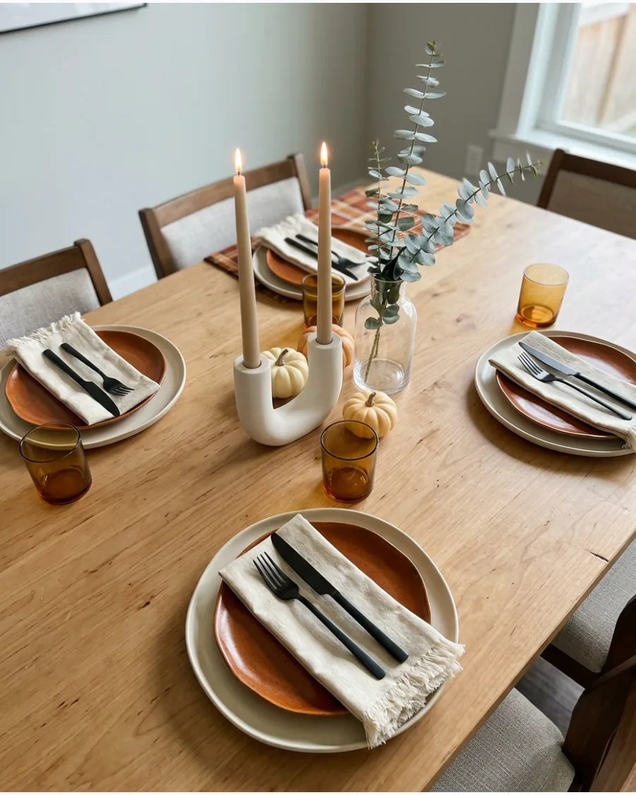 46. Organic Modern Thanksgiving Tablescape