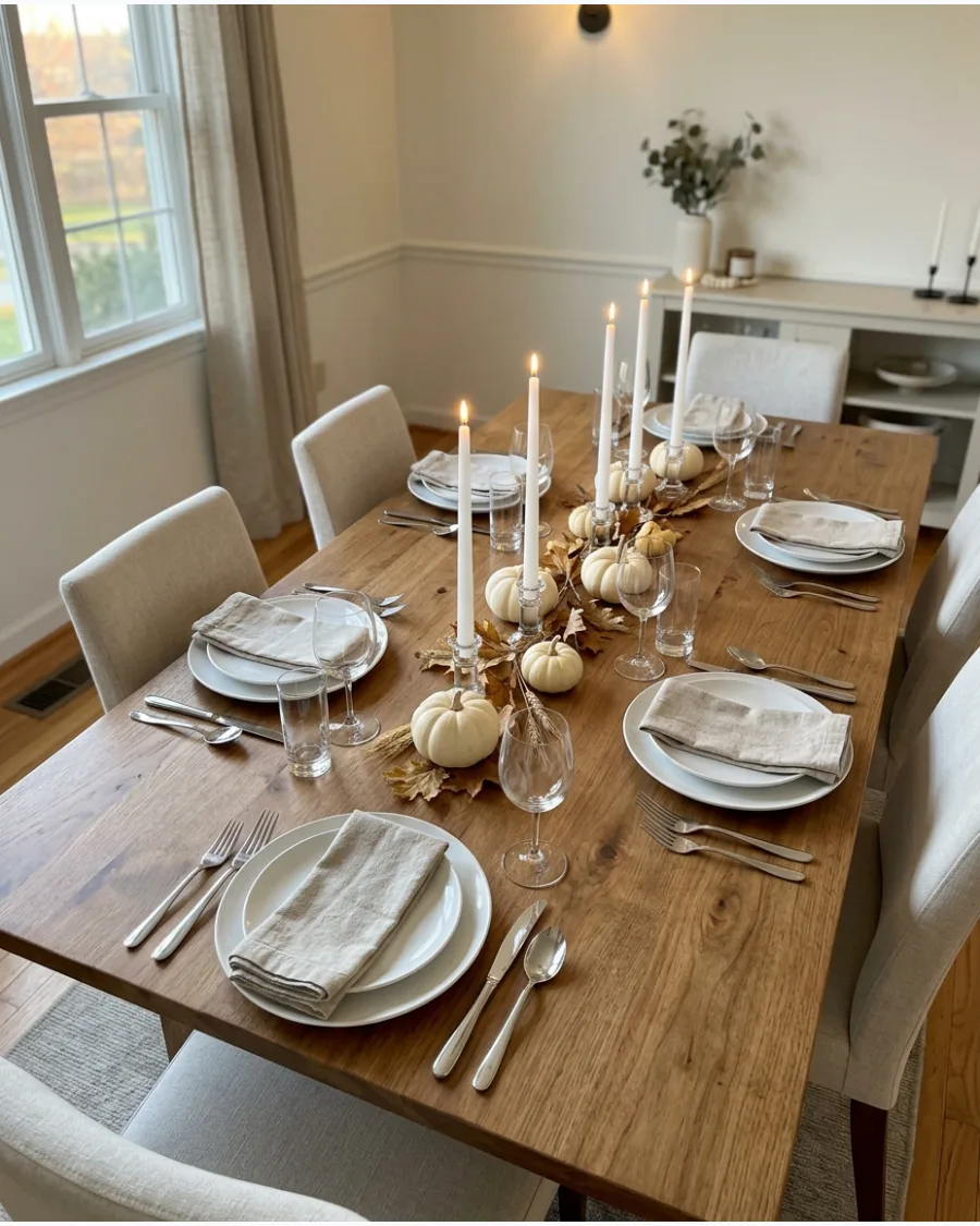 47. Minimalist Thanksgiving Tablescape