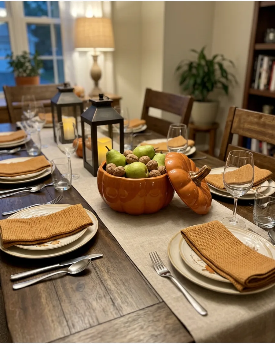 62. Pumpkin Bowl Thanksgiving Centerpiece