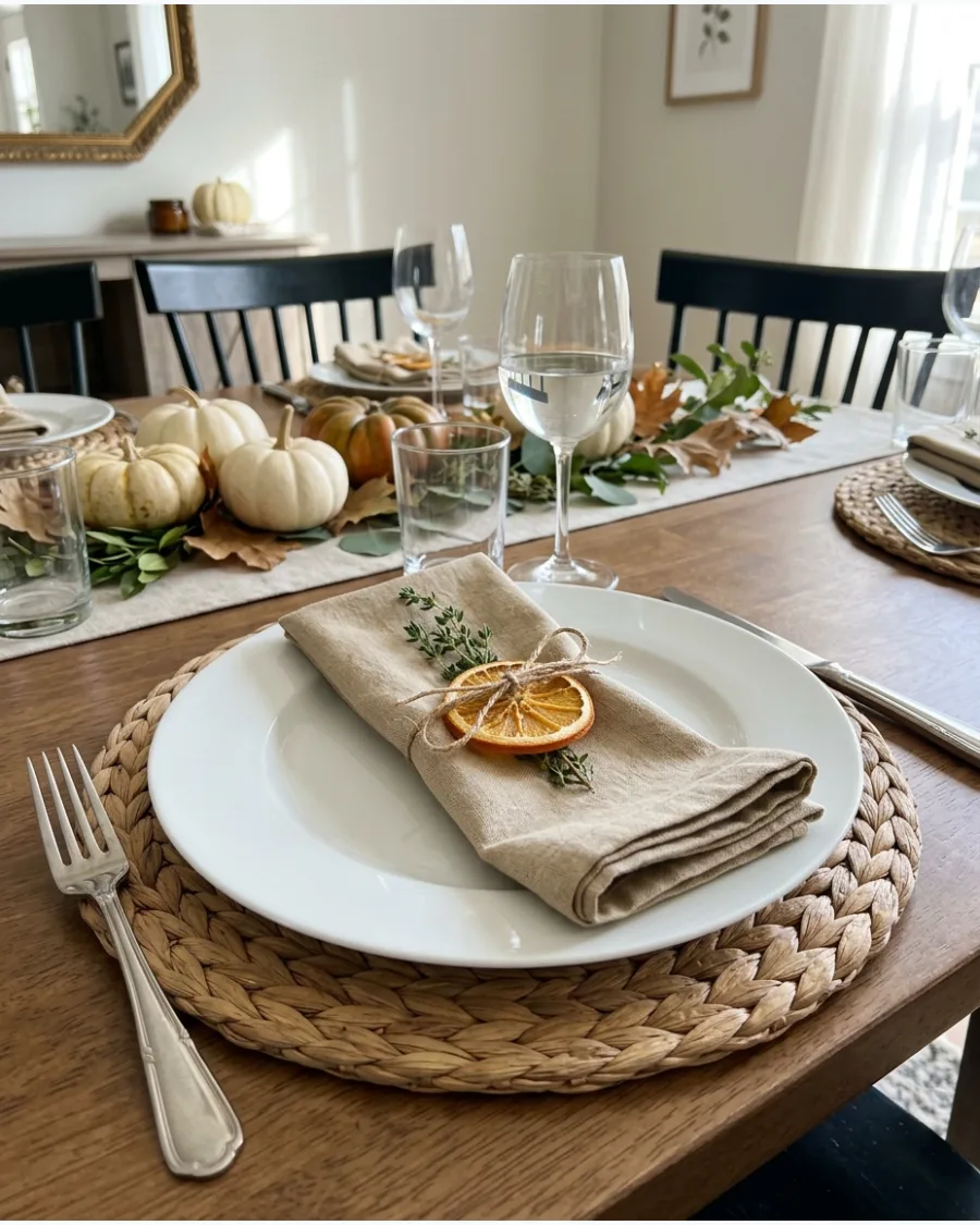 71. Dried Orange Thanksgiving Place Settings