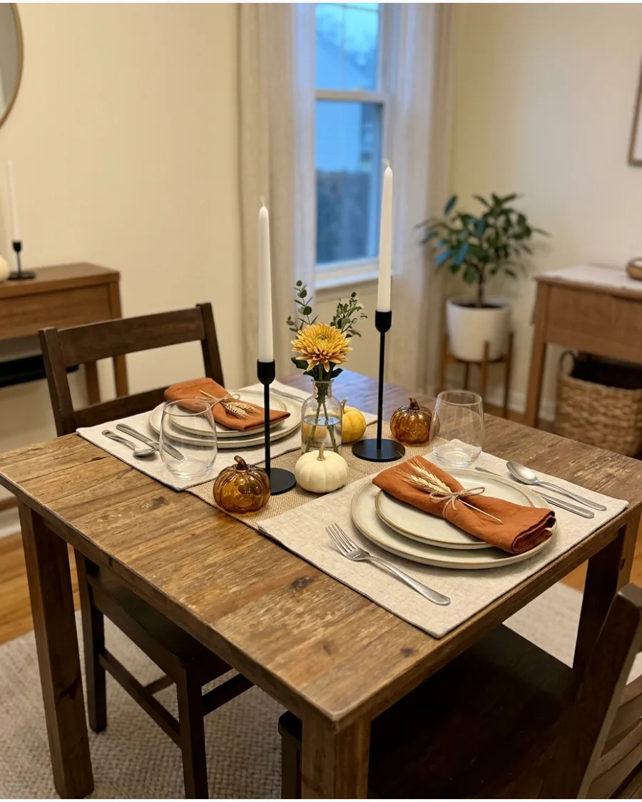 74. Small Dining Table Thanksgiving Tablescape