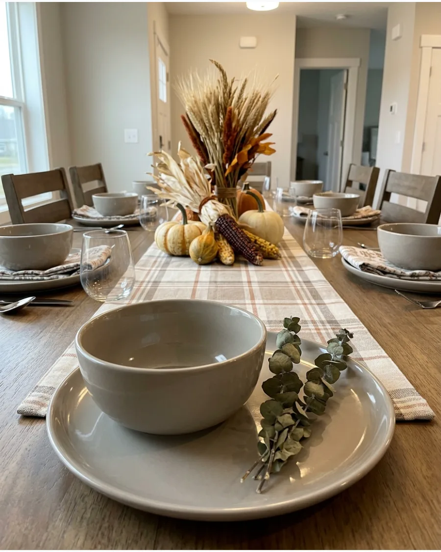 8. Warm Greige Thanksgiving Tablescape