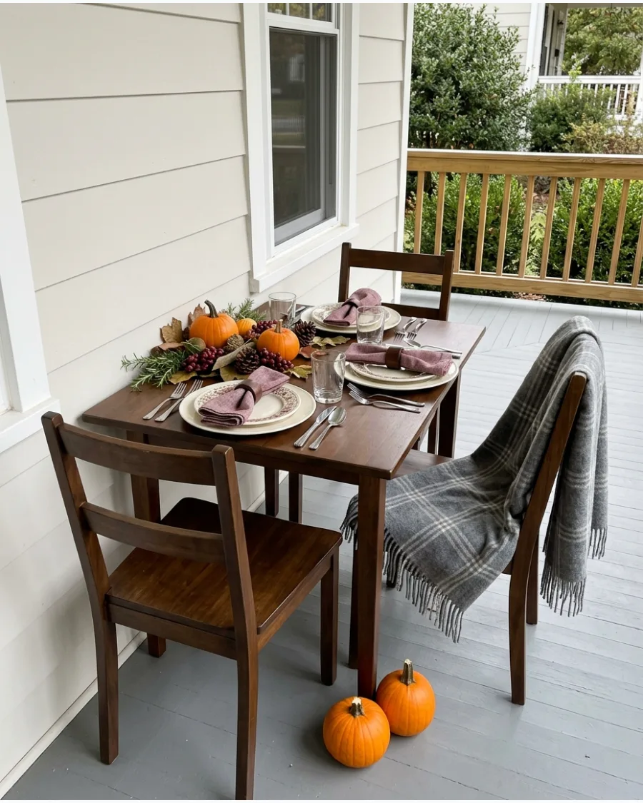 85. Porch Thanksgiving Tablescape