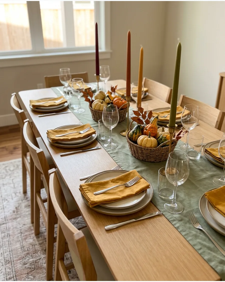 86. Friendsgiving Tablescape With Modern Fall Colors