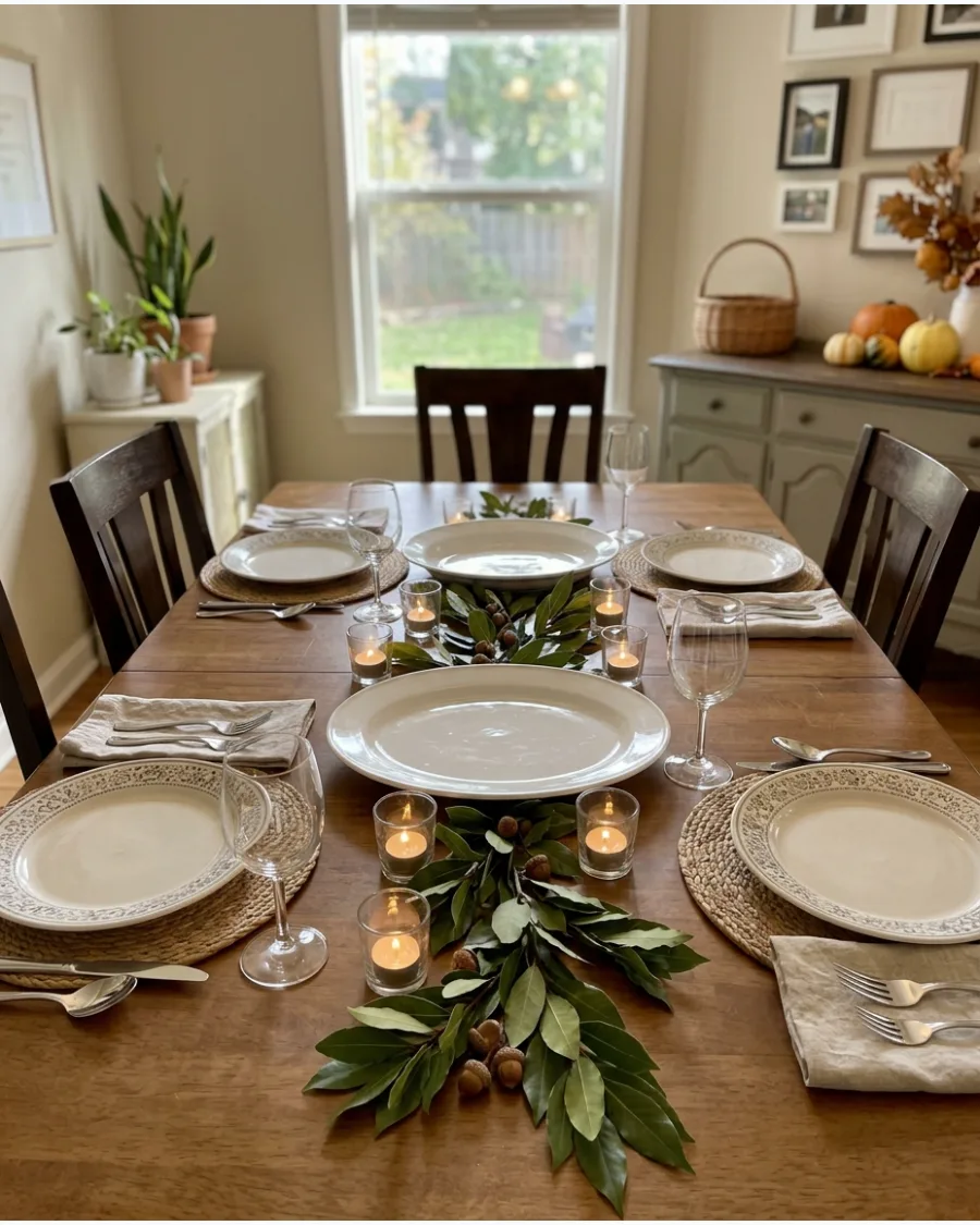 87. Casual Family-Style Thanksgiving Tablescape