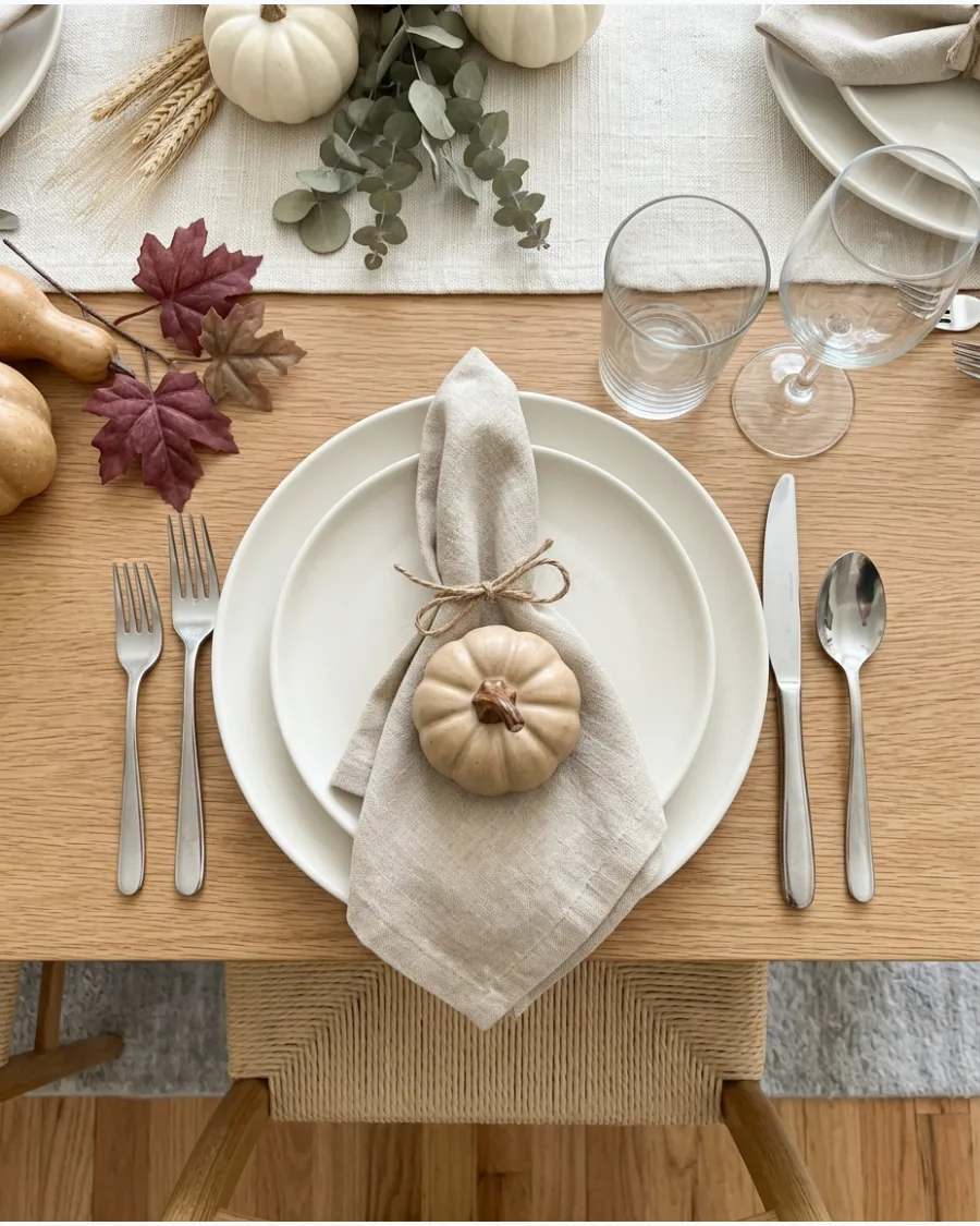 9. All-Neutral Thanksgiving Tablescape
