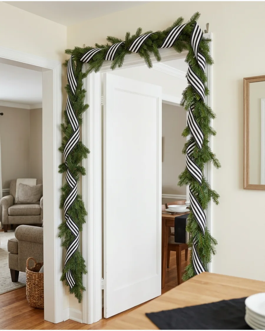 33. Black and White Doorway Garland