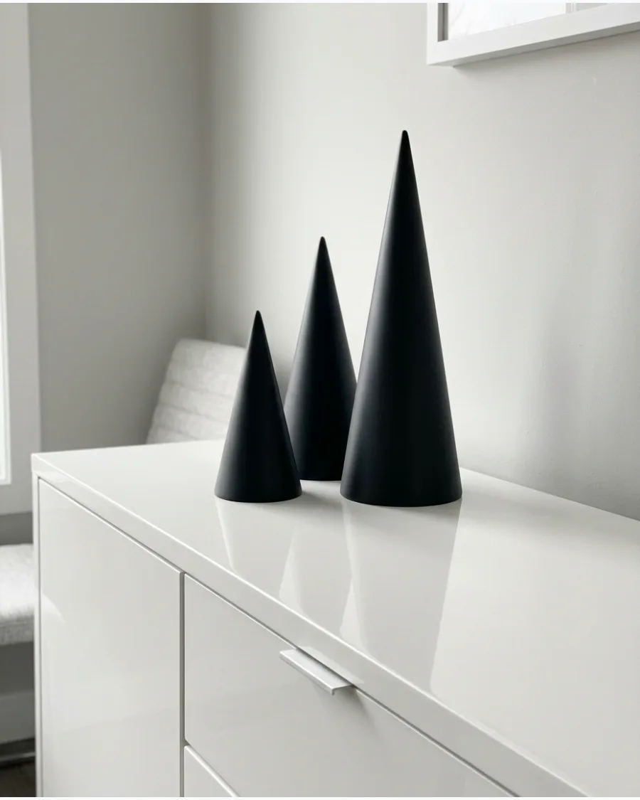 55. Modern Black and White Christmas Decor