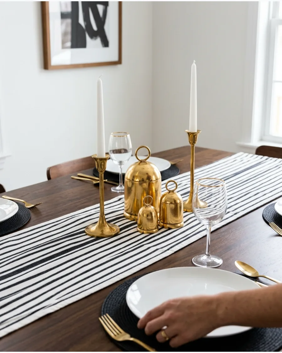 58. Black White and Gold Christmas Decor