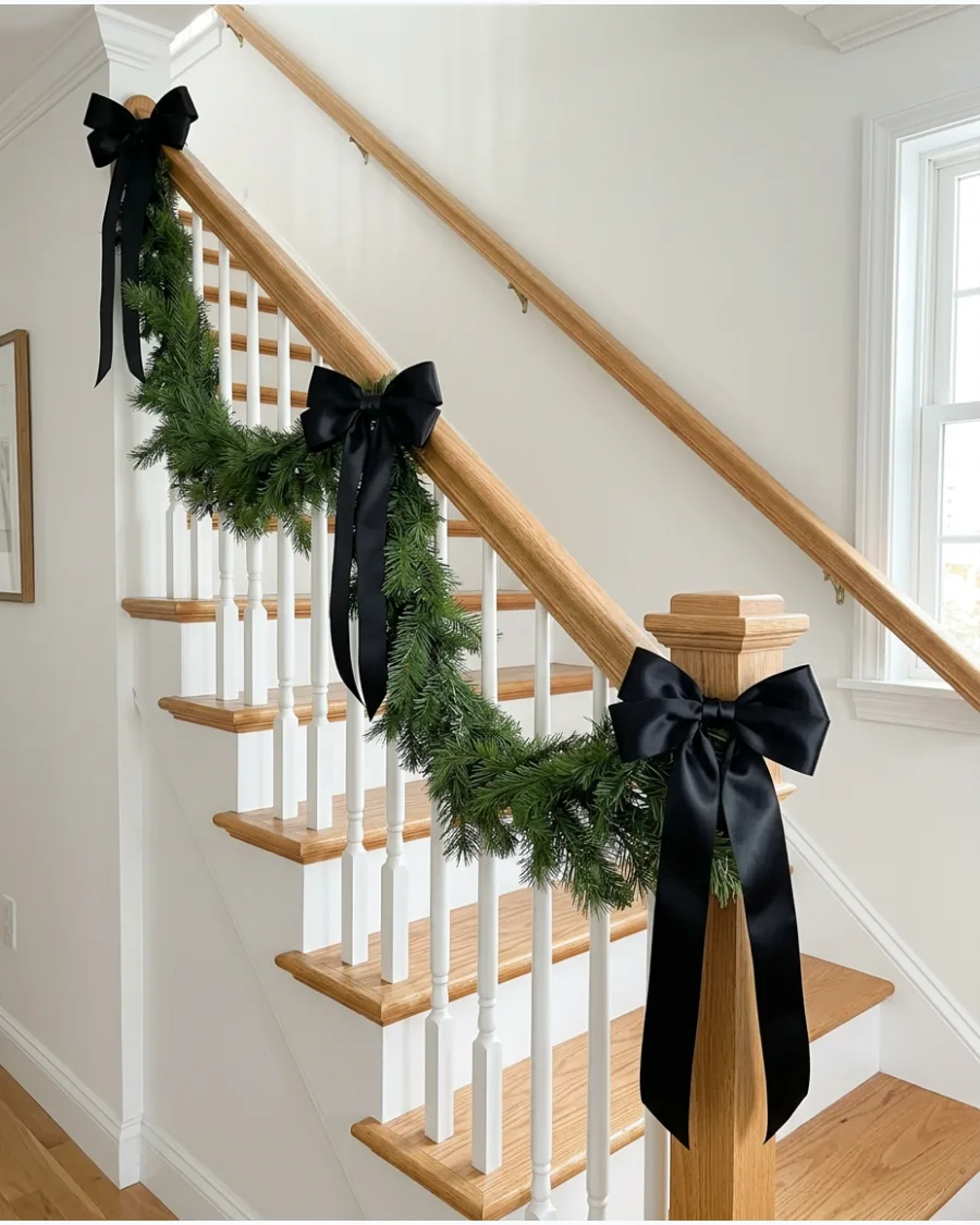 59. Black White and Green Christmas Decor