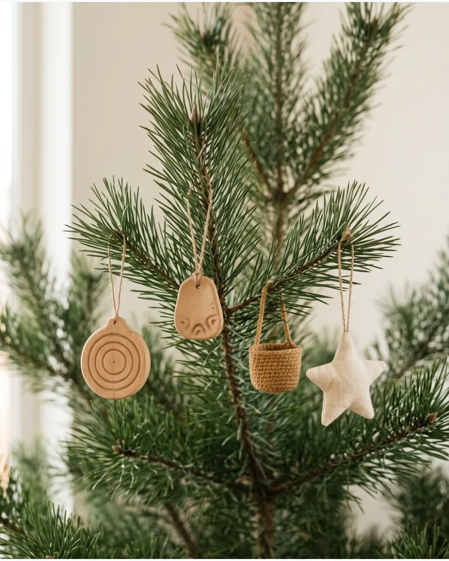 1. Neutral Boho Christmas Tree