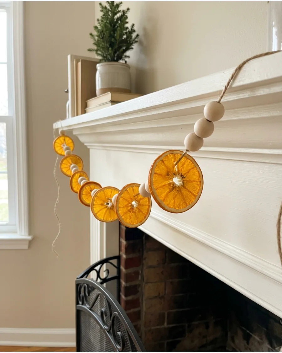 21. Dried Orange Boho Christmas Garland