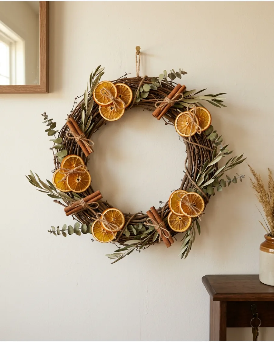30. Dried Orange Christmas Wreath